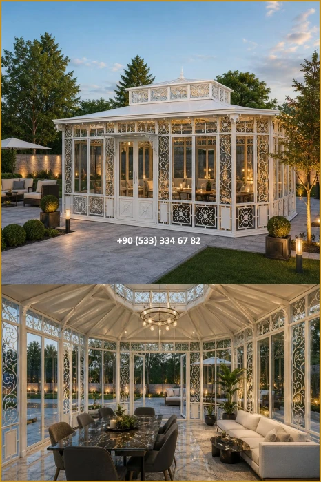 KIŞ BAHÇESİ-GAZEBO-FERFORJE KIŞ BAHÇESİ-KAMELYA-FERFORJE KAMELYA mod9036