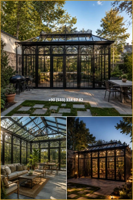 KIŞ BAHÇESİ-GAZEBO-FERFORJE KIŞ BAHÇESİ-KAMELYA-FERFORJE KAMELYA mod9037