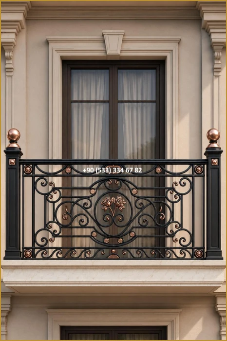 BALKON KORKULUK MODELLERİ-FERFORJE BALKON KORKULUK MODELLERİ-BALKON KORKULUK ÇEŞİTLERİ mod9114