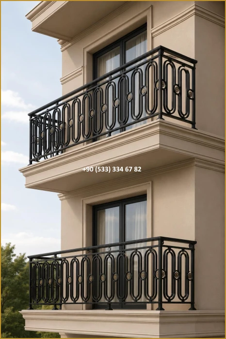 BALKON KORKULUK MODELLERİ-FERFORJE BALKON KORKULUK MODELLERİ-BALKON KORKULUK ÇEŞİTLERİ mod9116