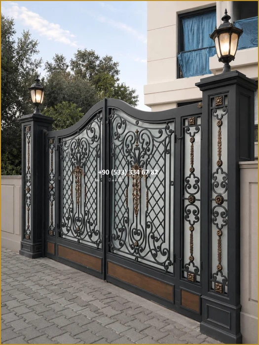 VİLLA KAPILARI-FERFORJE VİLLA KAPILAR-VİLLA GİRİŞ KAPILAR-BAHÇE KAPILARI-FERFORJE KAPILAR mod9176