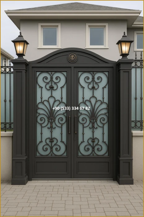 VİLLA KAPILARI-FERFORJE VİLLA KAPILAR-VİLLA GİRİŞ KAPILAR-BAHÇE KAPILARI-FERFORJE KAPILAR mod8403